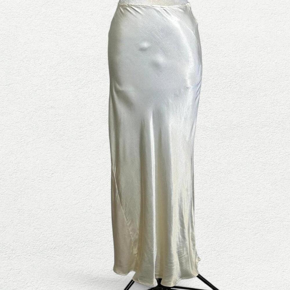 DISSH Charli Satin Maxi Skirt in Cream